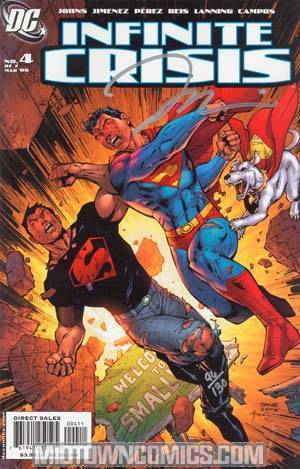 Infinite Crisis #4 Cover C DF Signed By Jim Lee