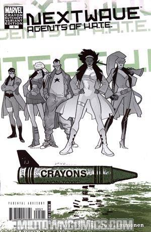 Nextwave Agents Of HATE #5 Crayon Butchery Variant Cvr