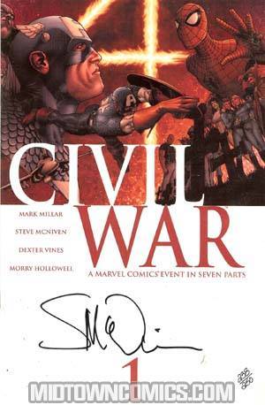 Civil War #1 DF Signed By Steve McNiven