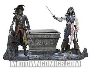 Pirates Of The Caribbean Jack Sparrow vs Barbossa Deluxe Action Figure Box Set