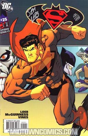 Superman Batman #25 Cover D DF Signed By Jeph Loeb