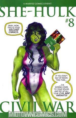 She-Hulk Vol 2 #8 Cover B 2nd Ptg (Civil War Tie-In)