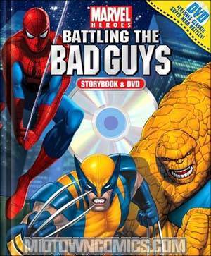 Marvel Heroes Battling The Bad Guys Storybook And DVD HC