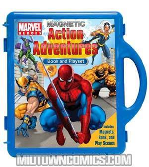 Marvel Heroes Magnetic Action Adventures Book And Playset HC