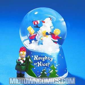 Simpsons Naughty Or Nice Musical Waterglobe