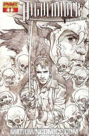 Highlander #1 Incentive Harris Sketch Cover