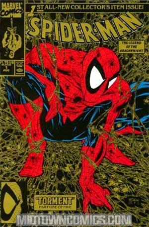 Spider-Man #1 Cover H 2nd Ptg Gold Edition With Spider-Man In UPC Box No Bag