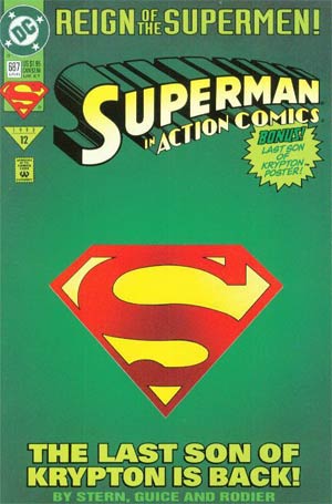 Action Comics #687 Cover B Collectors Edition Die-cut W Poster Cover