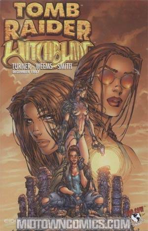 Tomb Raider Witchblade Special #1 Cover C Variant Michael Turner Orange Sun Cover