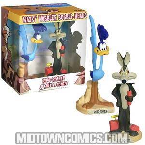 Looney Tunes Road Runner & Wile E Coyote Double Pack Wacky Wobbler