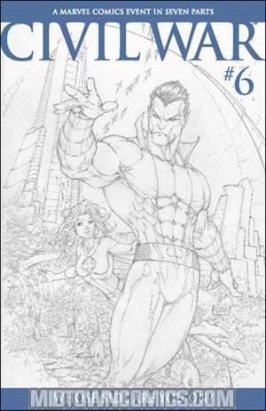 Civil War #6 Cover C Incentive Michael Turner Variant Sketch Cover