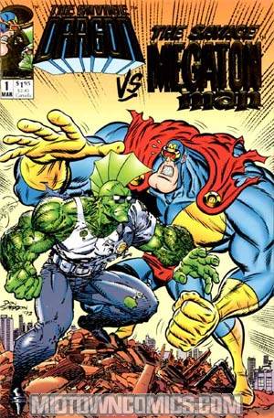 Savage Dragon vs Savage Megaton Man #1 Cover B Gold Embossed Cover