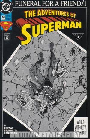 Adventures Of Superman #498 Cover B 2nd Ptg Variant Cover