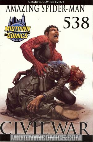 Amazing Spider-Man Vol 2 #538 Cover D Exclusive Midtown Comics NYCC 2007 Crain Variant Spoiler Cover (Civil War Tie-In)