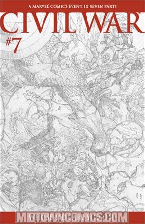 Civil War #7 Cover C Incentive Michael Turner Sketch Variant Cover
