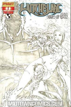 Witchblade Shades Of Gray #1 Incentive E-Bas Black & White Cover