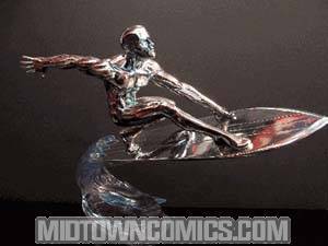 Silver Surfer Cold-Cast Porcelain Statue Chrome Variant
