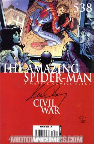 Amazing Spider-Man Vol 2 #538 Cover C DF Signed By Ron Garney (Civil War Tie-In)