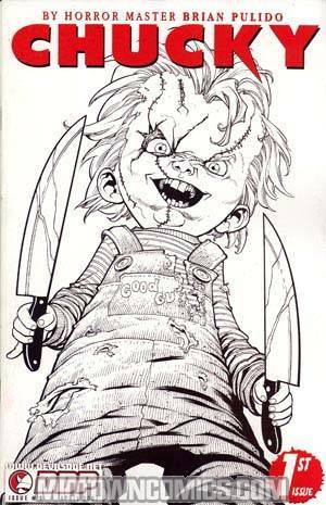 Chucky #1 Incentive Black And White Cover