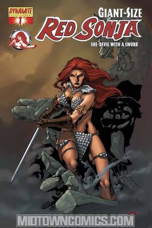 Giant-Sized Red Sonja #1 Cover C Incentive Mel Rubi Black And White Cover