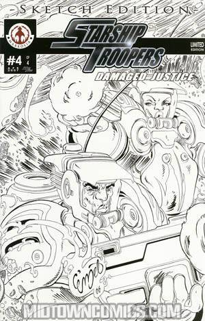 Starship Troopers Damaged Justice #4 Ltd Sketch Cover