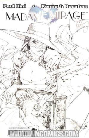 Madame Mirage #1 Cover C Incentive Kenneth Rocafort Black And White Cover