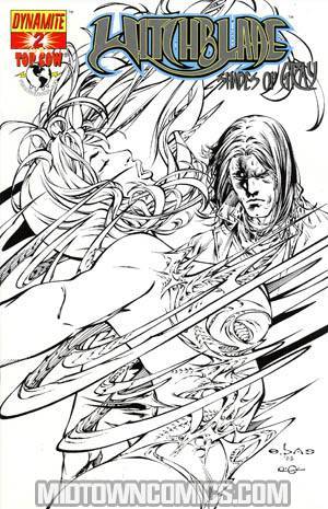 Witchblade Shades Of Gray #2 Incentive E-Bas Black And White Cover