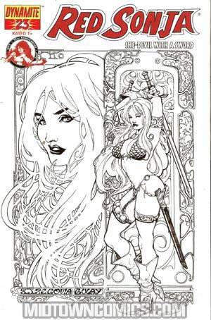 Red Sonja Vol 4 #23 Cover E Incentive Stephen Segovia Black And White Cover