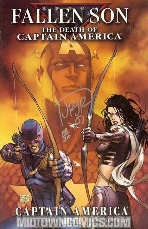 Fallen Son Death Of Captain America #3 Captain America Cover E DF Signed By John Romita Jr