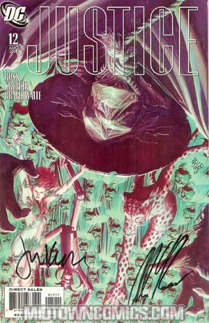 Justice (DC) #12 Cover C DF Signed By Alex Ross & Jim Krueger