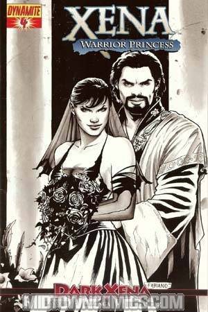 Dark Xena #4 Incentive Fabiano Neves Black And White Cover