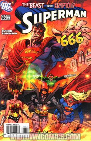 Superman Vol 3 #666 Cover B DF Signed By Walter Simonson