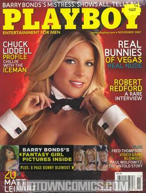 Playboy magazine Nov 2007 Featuring Barry Bonds Mistress Nude