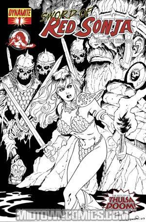 Sword Of Red Sonja Doom Of The Gods #1 Cover E Incentive Aaron Lopresti Sketch Cover