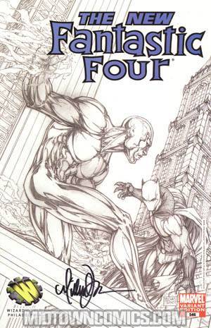 Fantastic Four Vol 3 #546 Cover C Michael Turner Signed WWP Sketch Cover