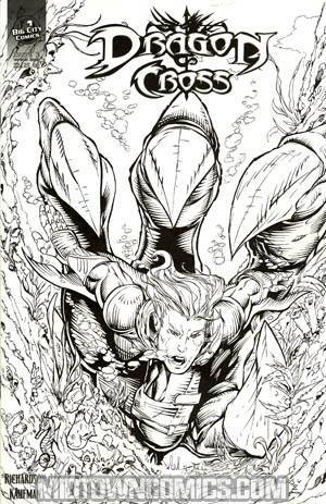 Dragon Cross #1 Incentive Black And White Variant Cover