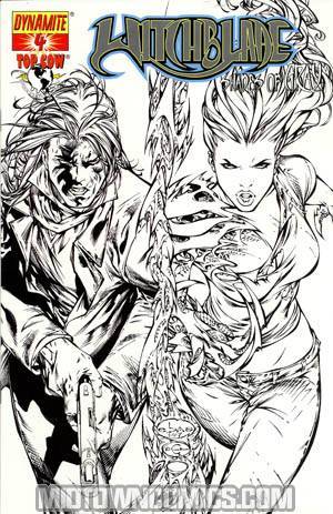 Witchblade Shades Of Gray #4 Incentive E-Bas Black And White Cover