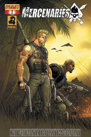 Mercenaries #1 Regular Michael Turner Left Side 2 Guys Cover