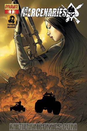 Mercenaries #1 Regular Michael Turner Right Side Woman Cover