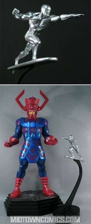 Galactus Scale Silver Surfer Statue By Bowen