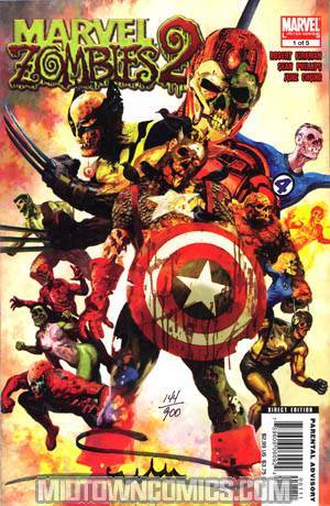 Marvel Zombies 2 #1 Cover B DF Signed By Arthur Suydam