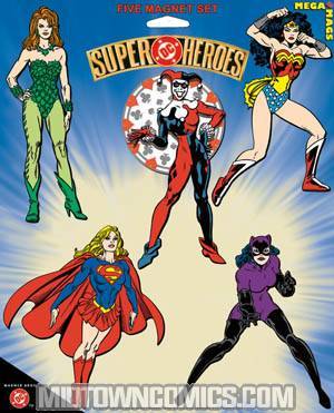 DC Superheroes Female Characters 5-Piece Magnet Set (18223FP)