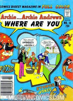 Archie Archie Andrews Where Are You Comics Digest Magazine #13