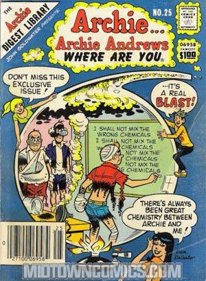 Archie Archie Andrews Where Are You Comics Digest Magazine #25