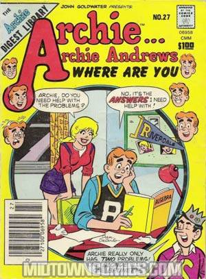 Archie Archie Andrews Where Are You Comics Digest Magazine #27