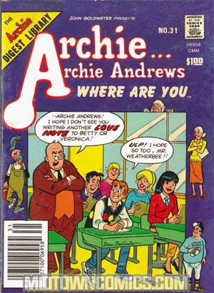 Archie Archie Andrews Where Are You Comics Digest Magazine #31
