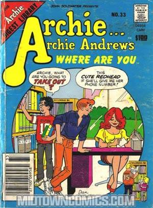 Archie Archie Andrews Where Are You Comics Digest Magazine #33