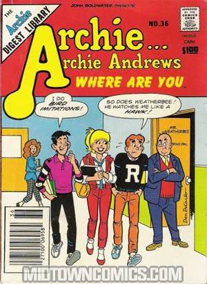 Archie Archie Andrews Where Are You Comics Digest Magazine #36