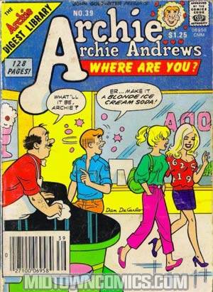 Archie Archie Andrews Where Are You Comics Digest Magazine #39