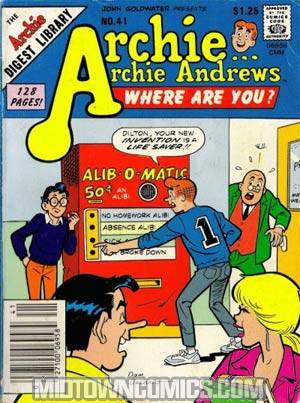 Archie Archie Andrews Where Are You Comics Digest Magazine #41